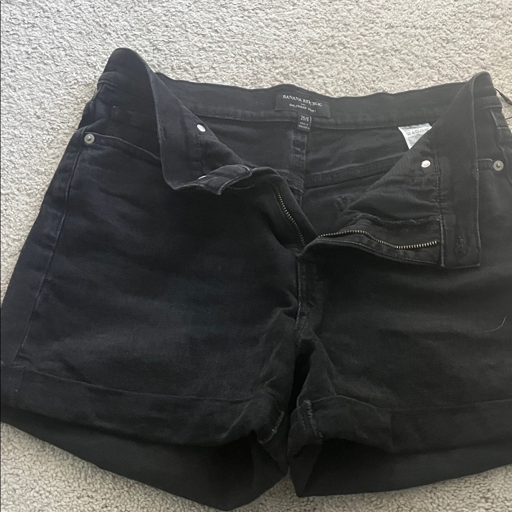 Banana Republic Dark Wash Girlfriend Shorts